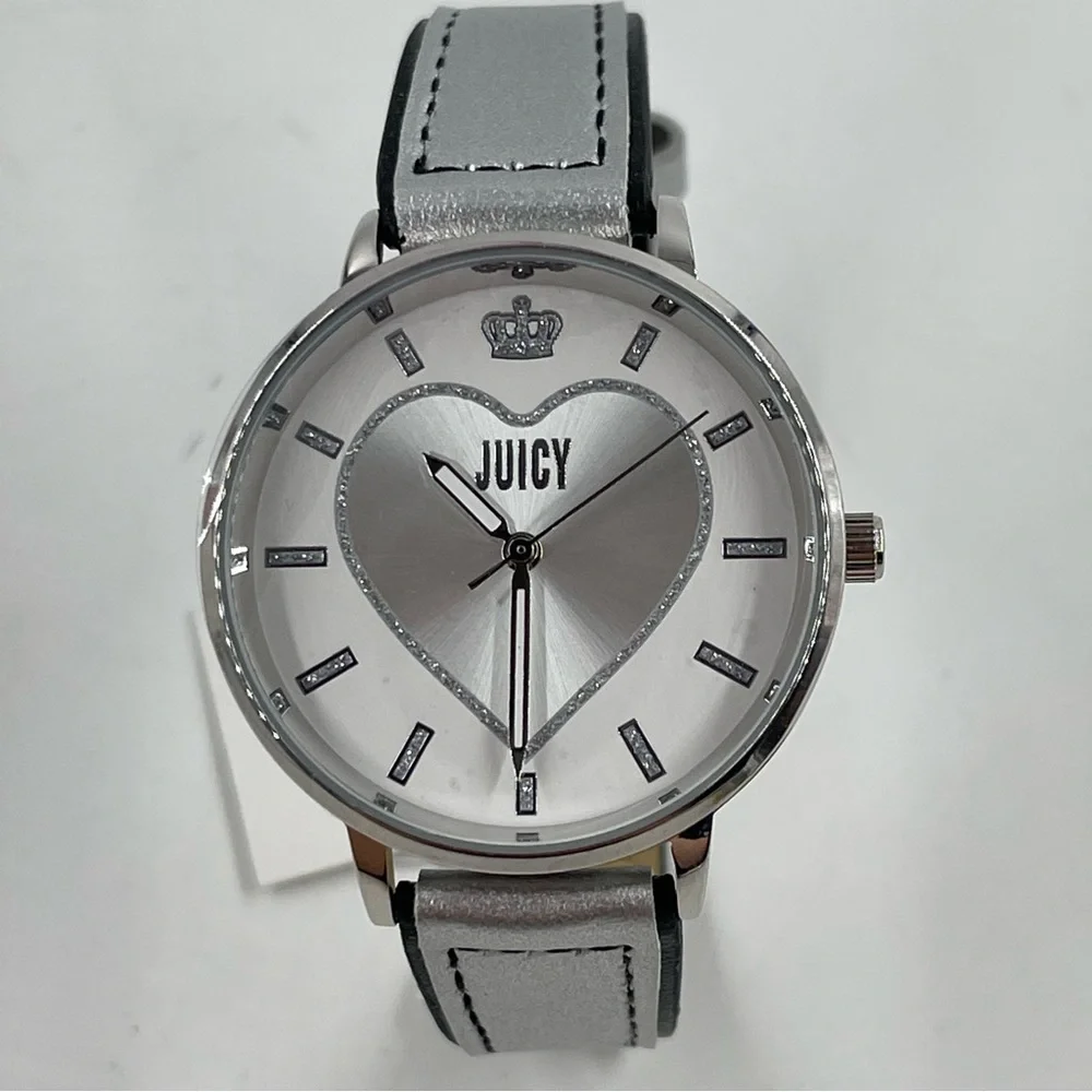 NEW! Juicy Couture Women’s Silver-Tone Strap White/Silver Dial Watch